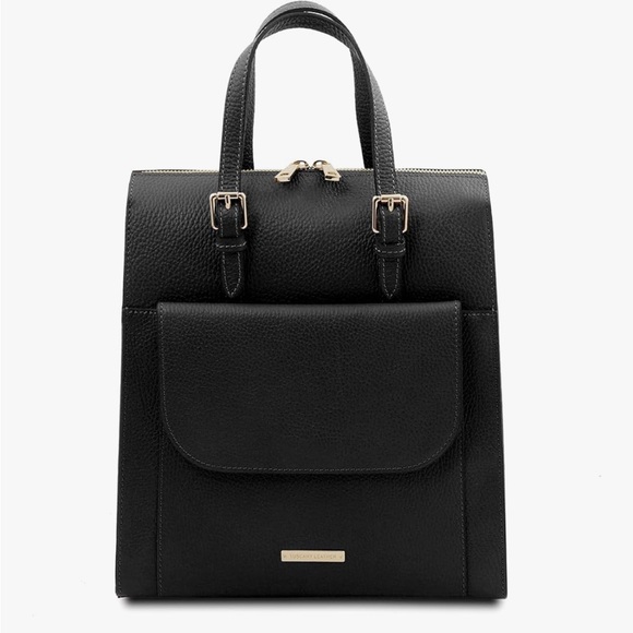 Tuscany Leather Handbags - Tuscany leather Black Leather Backpack